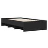 vidaXL Cadre de lit sans matelas noir 90x200 cm bois d'ing&eacute;nierie