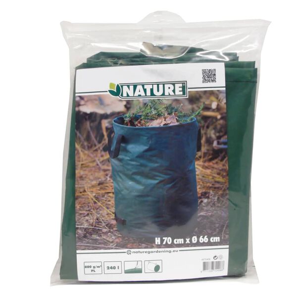 Nature Sac poubelle de jardin Rond 240 L Vert