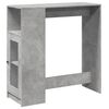 vidaXL Table de bar avec &eacute;tag&egrave;res gris b&eacute;ton bois d'ing&eacute;nierie