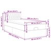 vidaXL Lit ottoman avec matelas taupe 90x200 cm tissu