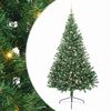 vidaXL Sapin de No&euml;l artificiel pr&eacute;-&eacute;clair&eacute; Vert 240 cm PVC