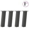 vidaXL Pieds de table basse 4 pi&egrave;ces Anthracite 42 cm Acier