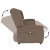 vidaXL Fauteuil de massage inclinable &agrave; 4 places taupe tissu