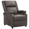 vidaXL Fauteuil inclinable gris cuir v&eacute;ritable