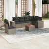 vidaXL Salon de jardin avec coussins 7 pcs gris r&eacute;sine tress&eacute;e