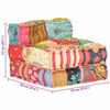 vidaXL Pouf modulaire Patchwork Tissu