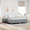vidaXL Lit &agrave; ressorts avec matelas Gris clair 180 x 200 cm tissu