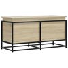 vidaXL Bo&icirc;te de rangement avec couvercle ch&ecirc;ne sonoma bois ing&eacute;nierie