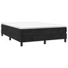 vidaXL Sommier &agrave; lattes de lit avec matelas Noir 140x190 cm Velours