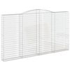 vidaXL Panier de gabions arqu&eacute; 400x30x220/240 cm Fer galvanis&eacute;