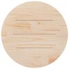 vidaXL Dessus de table Blanc Ø80x2,5 cm Bois de pin massif