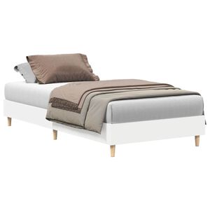 vidaXL Cadre de lit sans matelas blanc 100x200 cm bois d'ing&eacute;nierie