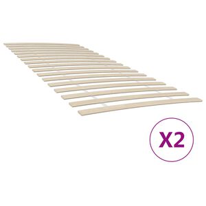 vidaXL Lattes de rechange pour sommier avec 34 lattes 2 pcs 90x200 cm