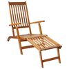 vidaXL Chaise de terrasse avec repose-pied Bois d'acacia solide