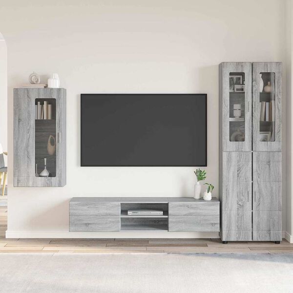 vidaXL Ensemble meuble TV FLORIN Gris Sonoma Bois d'ing&eacute;nierie