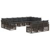 vidaXL Ensemble de canap&eacute; de jardin 13 pcs Gris polyrotin