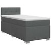 vidaXL Lit boxspring avec matelas Gris fonc&eacute; 80 x 200 cm Tissu