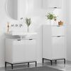 vidaXL Ensemble de mobilier de salle de bain 2 pcs Blanc brillant