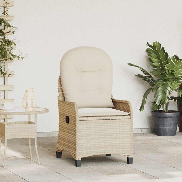 vidaXL Fauteuil inclinable Beige 56 x 66 x 95 cm polyrotin
