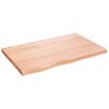 vidaXL Comptoir de salle de bain marron 80x50x(2-4) cm bois trait&eacute;