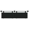 vidaXL T&ecirc;te de lit suspendue Montage mural Noir 190 x 55 x 5 cm tissu