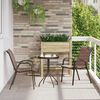 vidaXL Ensemble bistro de jardin 3 pcs Marron Acier