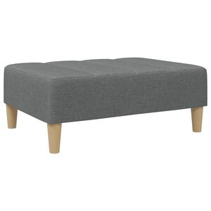 vidaXL Repose-pied gris fonc&eacute; 77x55x31 cm tissu