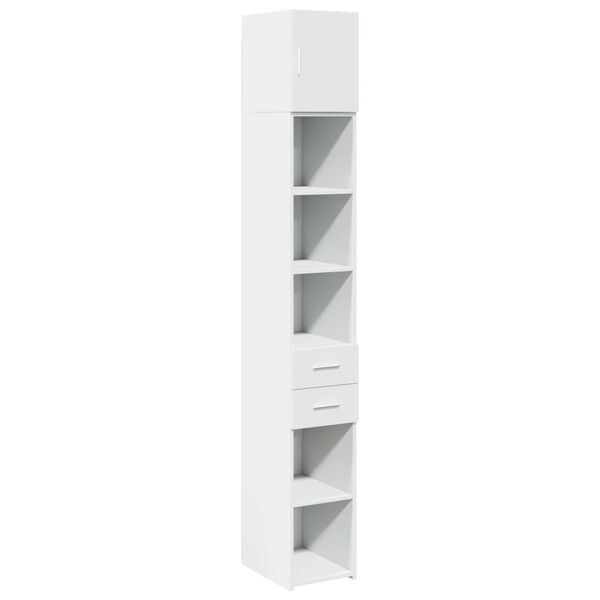 vidaXL Armoire de rangement mince blanc 30x42,5x225 cm