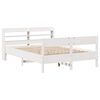 vidaXL Cadre de lit sans matelas blanc 135x190 cm bois de pin massif