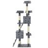 vidaXL Arbre à chat et griffoirs Sisal 170cm Empreintes de pattes Gris