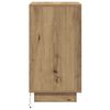 vidaXL Armoire de chevet et lumi&egrave;res LED ch&ecirc;ne artisanal 38x34x65 cm