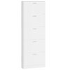 vidaXL Armoire à chaussure Blanc brillant 59x17x169 cm Bois ingénierie