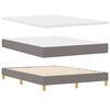 vidaXL Lit &agrave; ressorts avec matelas Taupe 140 x 190 cm tissu
