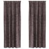 vidaXL Rideaux en velours 2 pc Marron 260 x 140 cm Velours