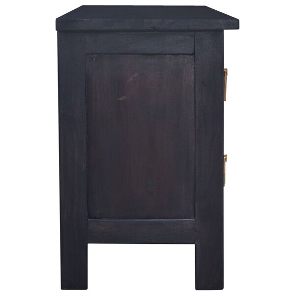 vidaXL Meuble TV Caf&eacute; noir clair 100x30x45 cm Bois d'acajou massif