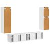 vidaXL Ensemble meuble TV 4 pcs Blanc brillant Bois d'ing&eacute;nierie
