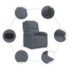 vidaXL Fauteuil inclinable Gris fonc&eacute; Velours
