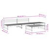 vidaXL Salon de jardin 4 pcs bois massif de pin
