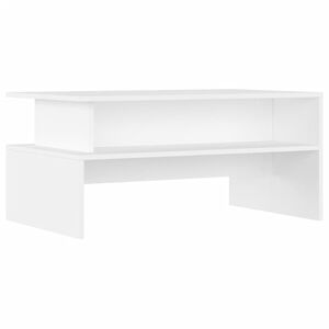 vidaXL Table basse blanc 90x55x42,5 cm bois d'ing&eacute;nierie