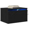 vidaXL Cabinet de chevet mural 2 pcs Ch&ecirc;ne noir 50 x 36 x 30 cm