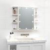 vidaXL Armoire &agrave; miroir avec LED Blanc brillant 70x16,5x60 cm