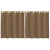 vidaXL Rideaux en voile avec &oelig;illets 2 pcs marron clair