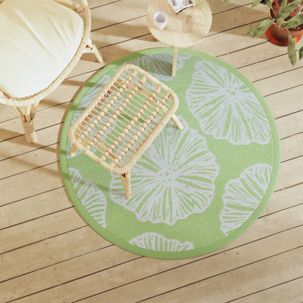 vidaXL Tapis d'extérieur ARAKIL vert Ø120 cm PP