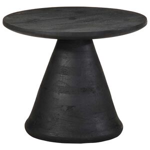 vidaXL Table d'appoint noir &Oslash;50x40 cm bois de manguier massif