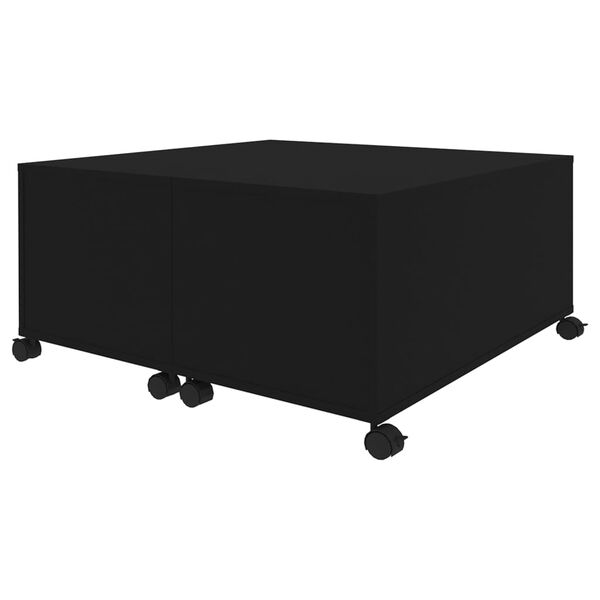 vidaXL Table basse noir 75x75x38 cm bois d'ing&eacute;nierie