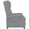 vidaXL Fauteuil de massage &eacute;lectrique &agrave; oreilles gris clair tissu