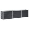 vidaXL Lit sur&eacute;lev&eacute; de jardin Acier galvanis&eacute; 240x40x45 cm Anthracite