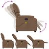 vidaXL Fauteuil de massage inclinable Marron Tissu