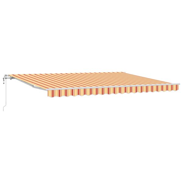 vidaXL Auvent R&eacute;tractable Jaune et Orange 450 &times; 350 cm tissu