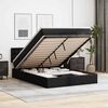vidaXL Lit ottoman avec matelas & LED Noir 140x190cm similicuir